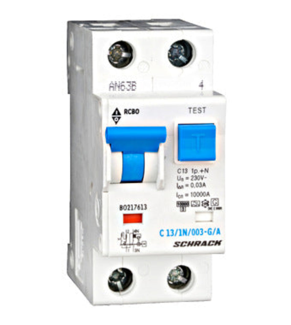 FI/LS-Schalter – Kennlinie C | 13A | 30mA | 1+N | Bauart G | Typ A